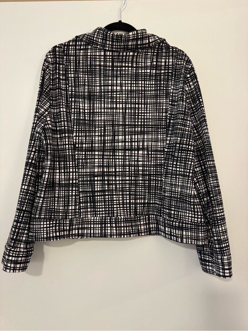 Ruby Rd. Black & White Plaid Zip-Front Jacket size L - Picture 2 of 7